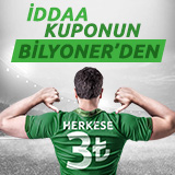 İddaa kuponun Bilyoner'den! İddaa kuponun Bilyoner'den!